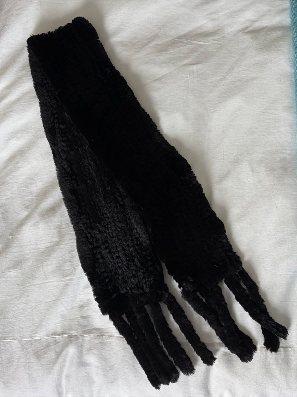 Genuine Rabbit Fur Scarf 58”